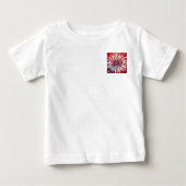 アメリカ生誕250周年 1776-2026 RWB 花火 ベビーTシャツ (正面)