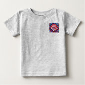 アメリカ生誕250周年 1776-2026 RWB 花火 ベビーTシャツ (正面)