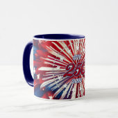 アメリカ生誕250周年 1776-2026 RWB 花火 マグカップ (正面左)