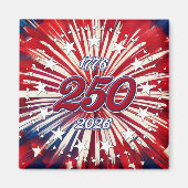 アメリカ生誕250周年 1776-2026 RWB 花火 マグネット (正面)