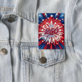 アメリカ生誕250周年 1776-2026 RWB 花火 缶バッジ (インサイチュ)