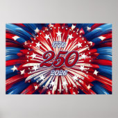 アメリカ生誕250周年 1776-2026 RWB 花火 P ポスター (正面)
