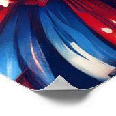 アメリカ生誕250周年 1776-2026 RWB 花火 P ポスター (角)