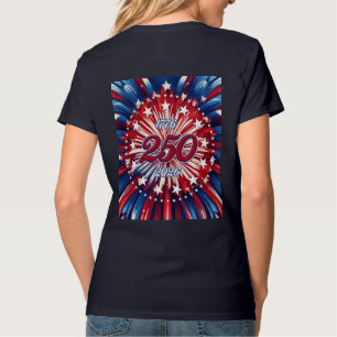 アメリカ生誕250周年 1776-2026 RWB 花火 Tシャツ