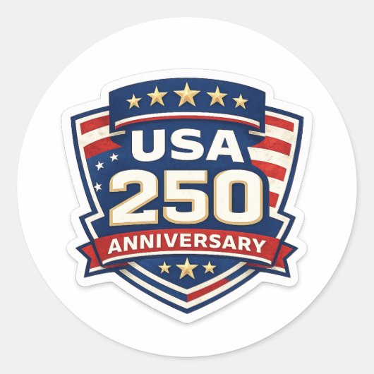 アメリカ生誕250周年 2026 ラウンドシール (正面)