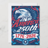 アメリカ生誕250周年 7月4日 アメリカ生誕祭 パトリオティック 招待状 (裏面)