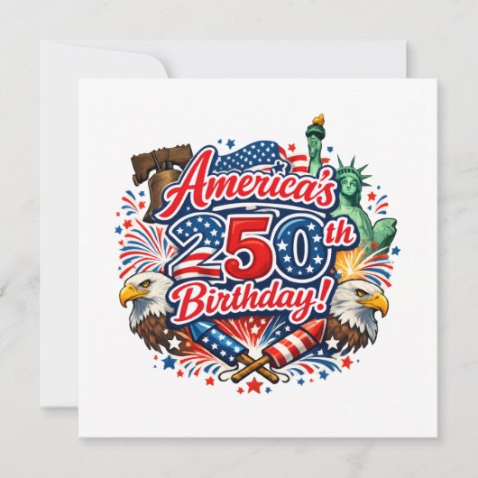 アメリカ生誕250周年 7月4日 記念祭 招待状 (正面)