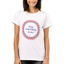 アメリカ生誕250年おめでとう!ウィメンズTシャツ