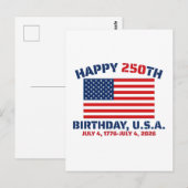 アメリカ生誕250年おめでとう ポストカード (正面/裏面)