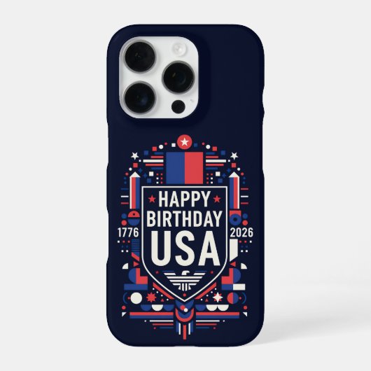 アメリカ生誕250年おめでとう iPhoneケース (裏面)