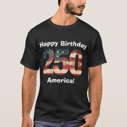 アメリカ生誕250年おめでとう Tシャツ (正面)