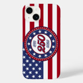 アメリカ生誕250年とアメリカ国旗 Case-Mate iPhoneケース (裏面)
