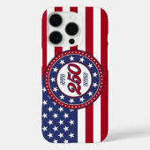 アメリカ生誕250年とアメリカ国旗 Case-Mate iPhoneケース (裏面)
