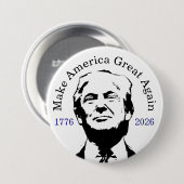 アメリカ生誕250年とトランプ大統領 #15 缶バッジ (正面&裏面)