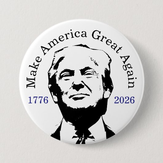 アメリカ生誕250年とトランプ大統領 #15 缶バッジ (正面)