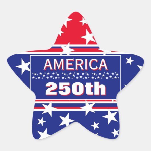 アメリカ生誕250年ステッカー 星シール (正面)