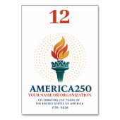 アメリカ生誕250年祭 テーブルナンバー (裏面)