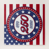 アメリカ生誕250年記念とアメリカ国旗 ジグソーパズル (縦)