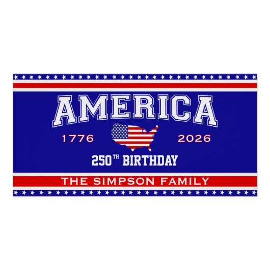 アメリカ生誕250年記念 1776-2026 ポスター (正面)