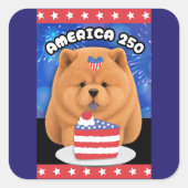 アメリカ生誕250年 - なめらかチャウ スクエアシール (正面)