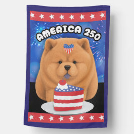 アメリカ生誕250年 -もちもちチャウ ハウスフラッグ