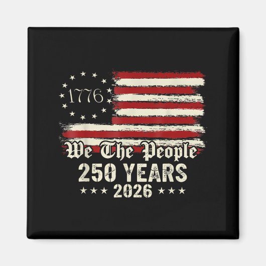 アメリカ生誕250年 アメリカ合衆国 250周年 7月 マグネット (正面)