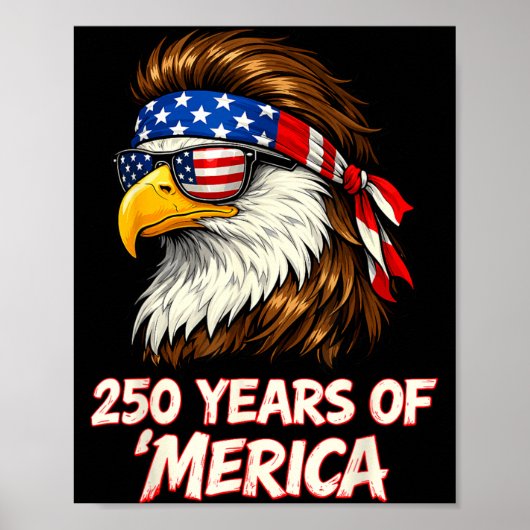 アメリカ生誕250年 アメリカ独立記念日 イーグル メンズ ポスター (正面)