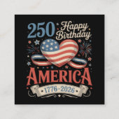 アメリカ生誕250年 スクエア名刺 (裏面)