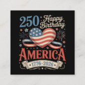 アメリカ生誕250年 スクエア名刺 (正面)