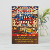 アメリカ生誕250年 パトリオティックBBQ 7月4日 招待状 (スタンド正面)