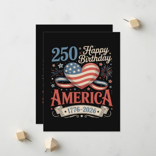 アメリカ生誕250年 案内状 (正面/裏面インサイチュ)