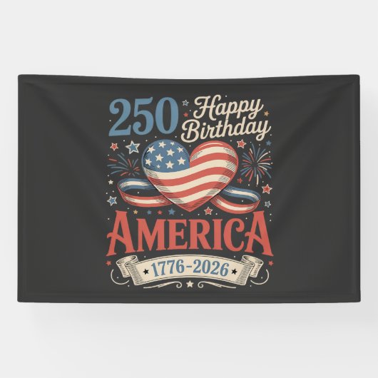 アメリカ生誕250年 横断幕 (横)