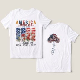 アメリカ生誕250年 誕生日 フラワープリントTシャツ トライブレンドTシャツ