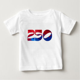 アメリカ生誕250年 赤白ストライプ 青い星 ベビーTシャツ