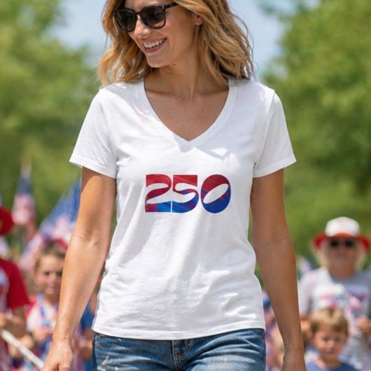 アメリカ生誕250年 赤 白 ストライプ 青 星 Tシャツ