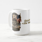 アメリカ生誕250年 1776 2026 7月4日 コーヒーマグカップ (正面左)