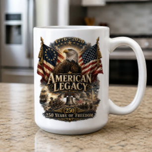 アメリカ生誕250年 1776 2026 7月4日 コーヒーマグカップ