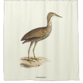 アメリカ産のニワトリ(Botaurus lentiginosus)鳥 シャワーカーテン (正面)