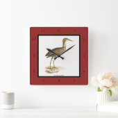 アメリカ産のニワトリ(Botaurus lentiginosus)鳥 スクエア壁時計 (ホーム)