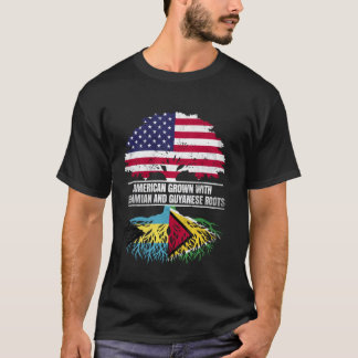 アメリカ産の旗の伝統を持つバハマ系ガイアナ人 Tシャツ