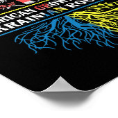 アメリカ産ウクライナルーツUSA国旗ウクライナ ポスター (角)