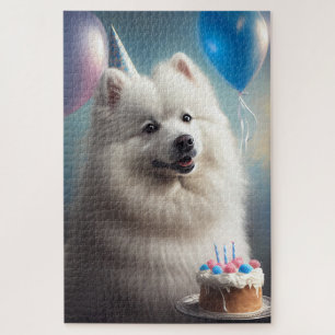 アメリカ産エスキモー犬の風船の誕生日 ジグソーパズル