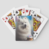 アメリカ産エスキモー犬の風船の誕生日 トランプ (裏面)