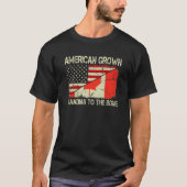 アメリカ産カナダ人からアメリカ産カナダ国旗 Tシャツ (正面)