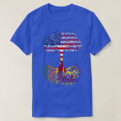 アメリカ産スリランカのルーツスリランカ国旗 Tシャツ (デザイン正面)