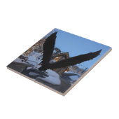 アメリカ産ハゲワシの彫像瓦 タイル (側面)