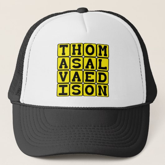 アメリカ発明家Thomas Alva Edison氏 キャップ (正面)