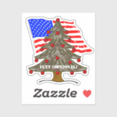 アメリカ砂漠カモフラージクリスマス シール (シート)