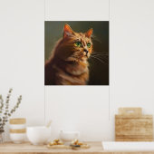 アメリカ硬い毛猫 ポスター (キッチン)