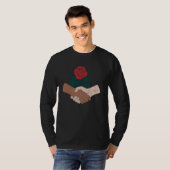 アメリカ社会主義社会主義バラ漢 Tシャツ (正面フル)